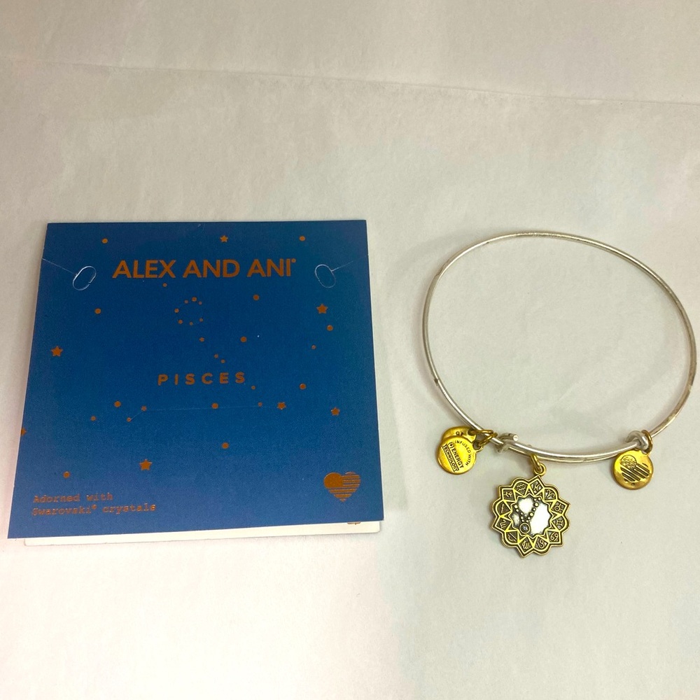 🔴⬇️ ALEX AND ANI two tone Pisces charm bracelet ♓️ good energy ✨